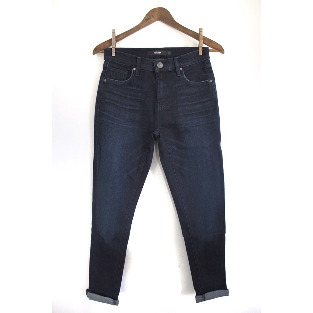 Hudson NWT Dark Lana Boyfriend Ankle Jeans 24 00 - Picture 4 of 11
